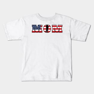 American Flag Mom Kids T-Shirt